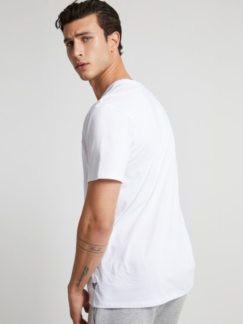 Tee Shirt Logo Devant Blanc Guess Nouvelle Tendance
