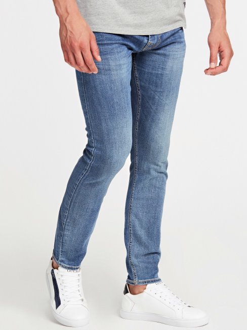 Pantalon En Jean Bleu Clair Guess Coupe Skinny Nouvelle Tendance