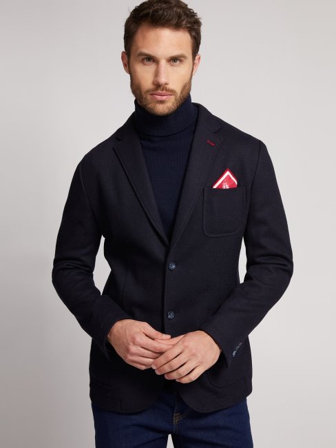 Guess Blazer Bleu Avec Poches