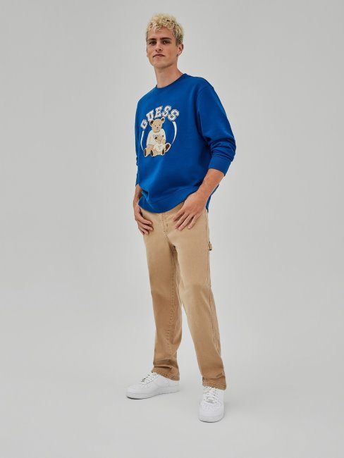 Guess Sweat à Logo Sur Le Devant Bleu