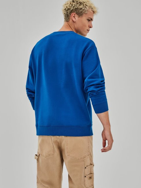 Guess Sweat à Logo Sur Le Devant Bleu