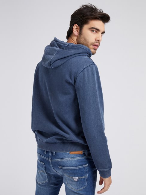 Sweat Logo Devant Bleu Guess