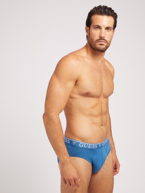 Guess Pack 5 Boxers Avec Bande Logo Bleu