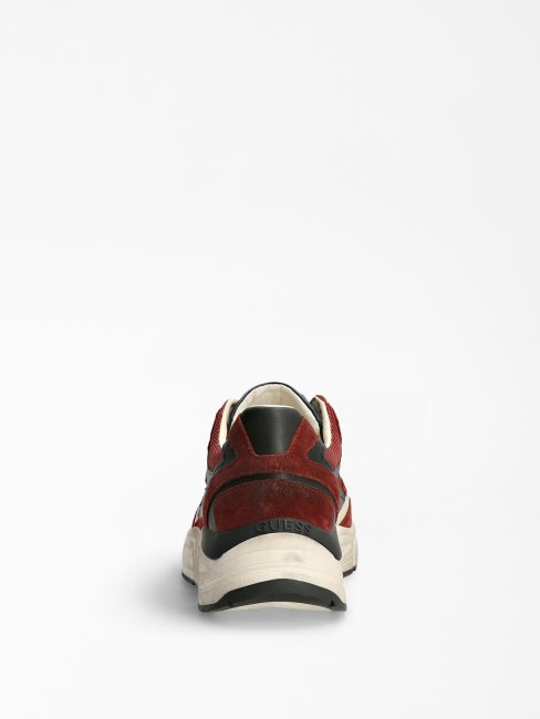 Chaussure De Course En Daim Imola Rouge Guess