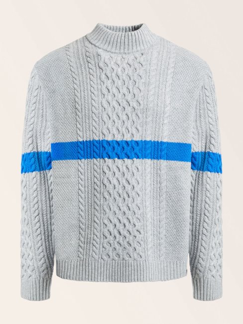 Pull En Cachemire Mélangé Gris Multi Marciano Guess