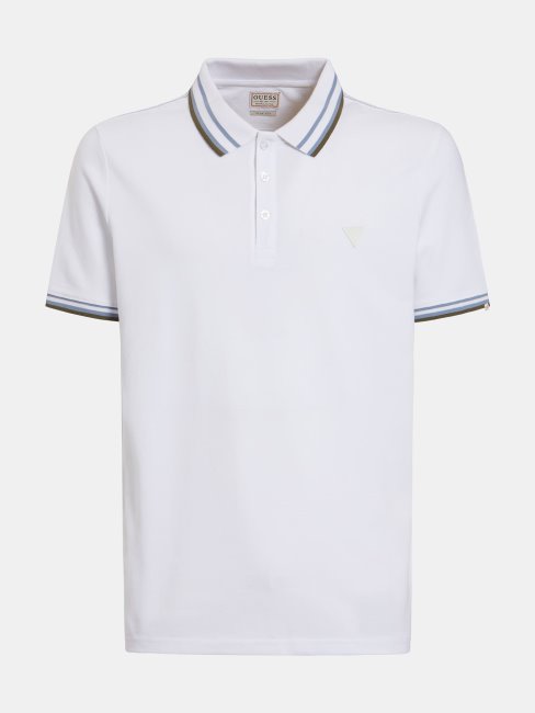 Polo Avec Logo Sur Le Devant Blanc Guess
