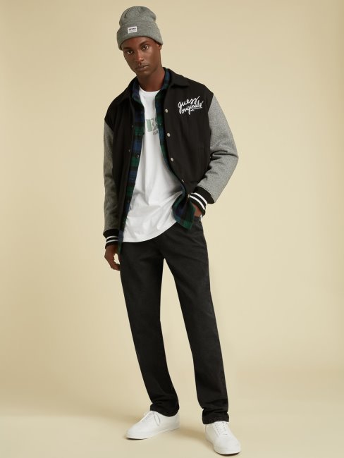 Blouson Bomber Imprimé à L'arrière Guess Noir Multi
