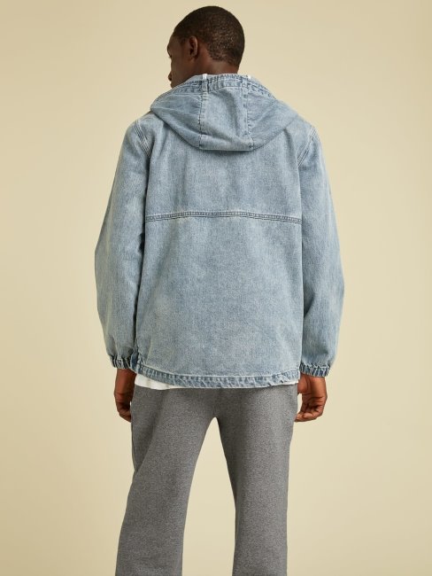 Guess Coupe-vent En Denim Bleu