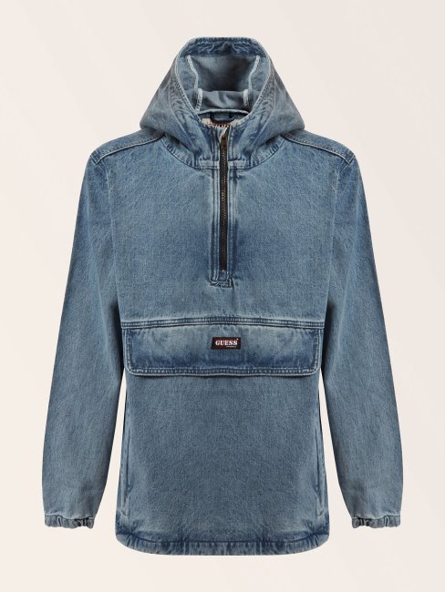 Guess Coupe-vent En Denim Bleu