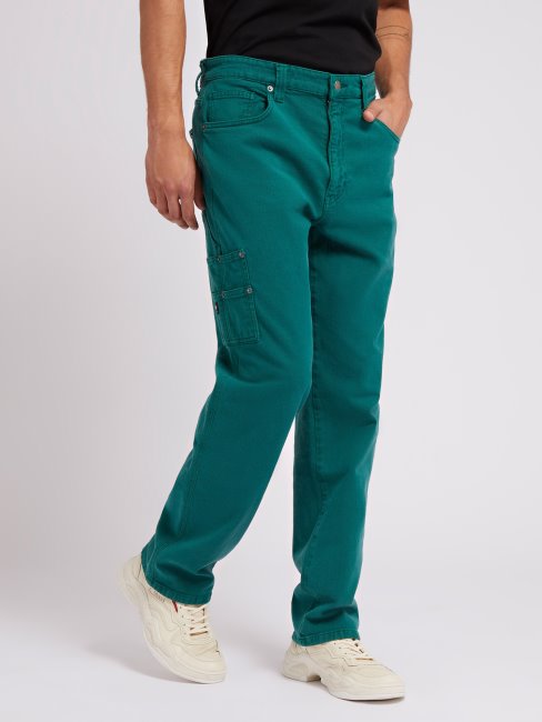 Pantalon Denim Cargo Guess Vert