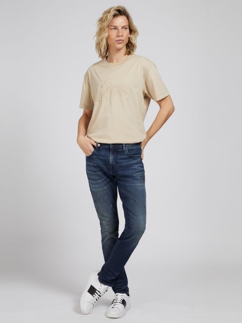 Pantalon Denim Coupé Super Skinny Bleu Guess