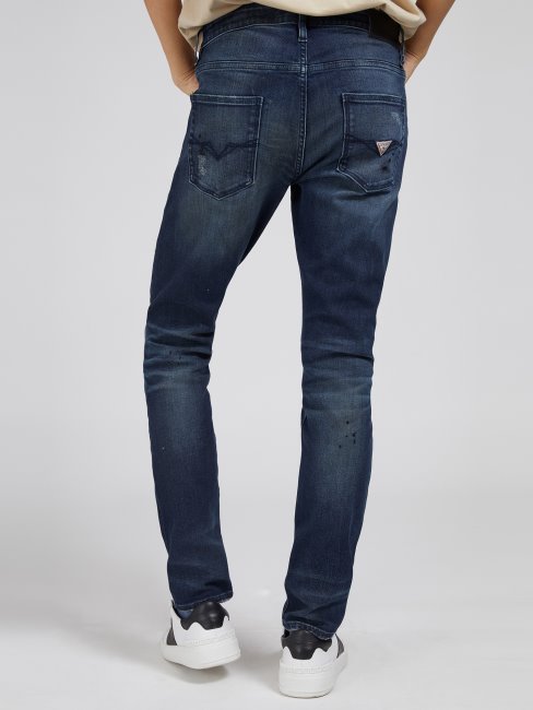 Pantalon Denim Coupé Super Skinny Bleu Guess