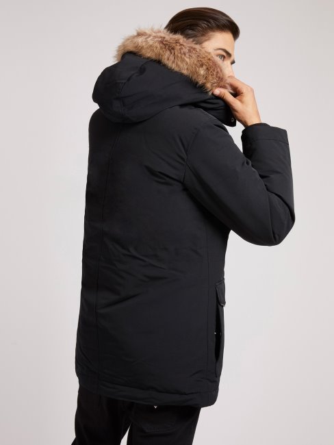 Doudoune Matelassée à Capuche Guess Noir