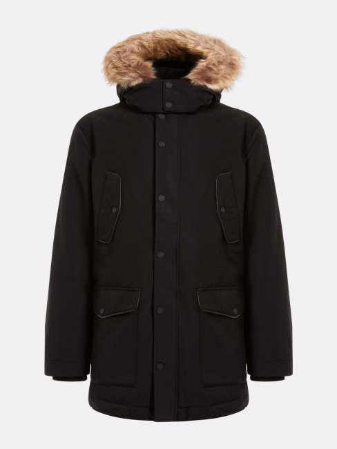 Doudoune Matelassée à Capuche Guess Noir