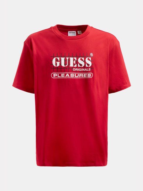 T-shirt Rouge à Logo Sur Le Devant