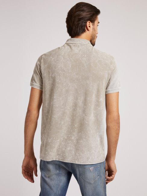 Polo Gris Effet Usé Guess