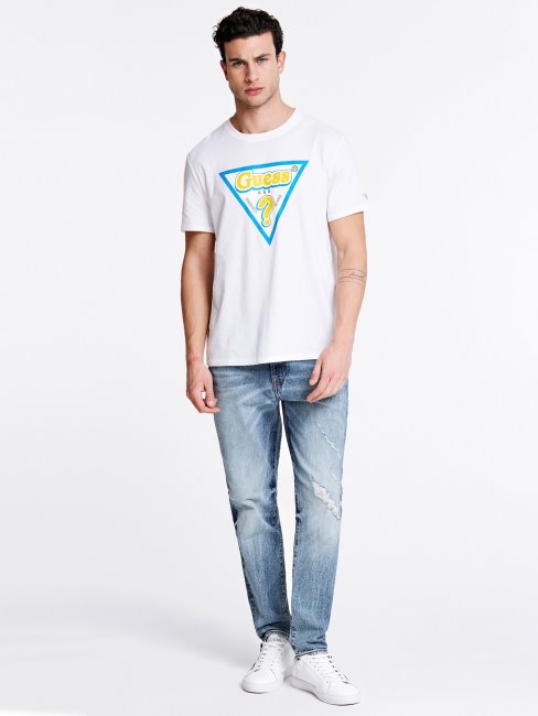 Guess Pantalon En Denim Coupe Classique Bleu Clair