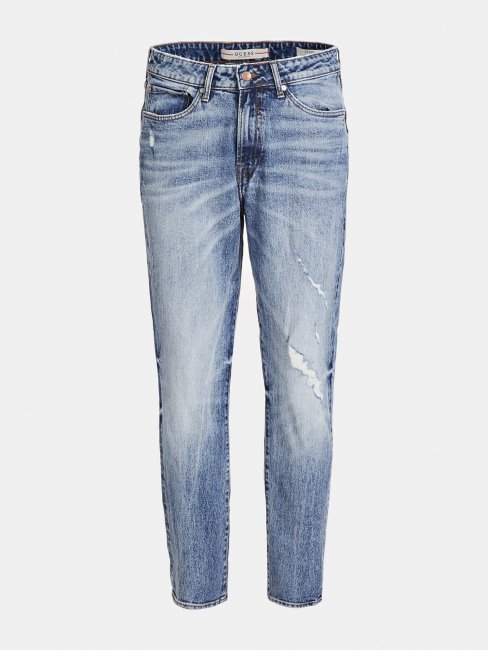 Guess Pantalon En Denim Coupe Classique Bleu Clair