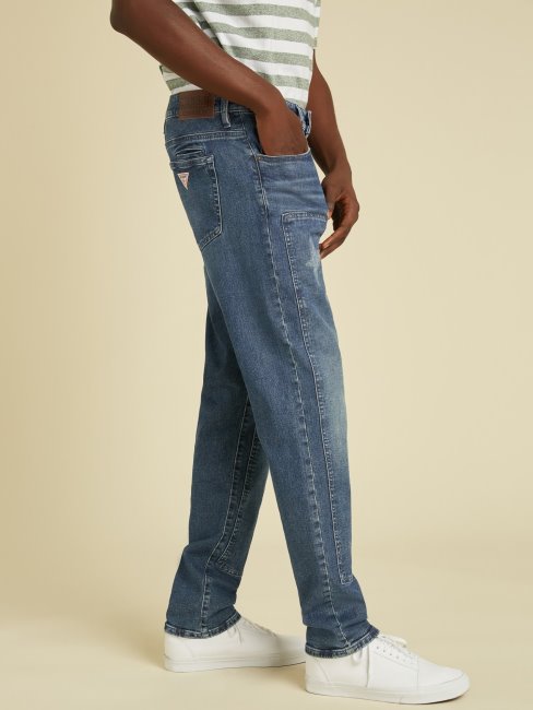 Pantalon En Denim Bleu Guess Slim