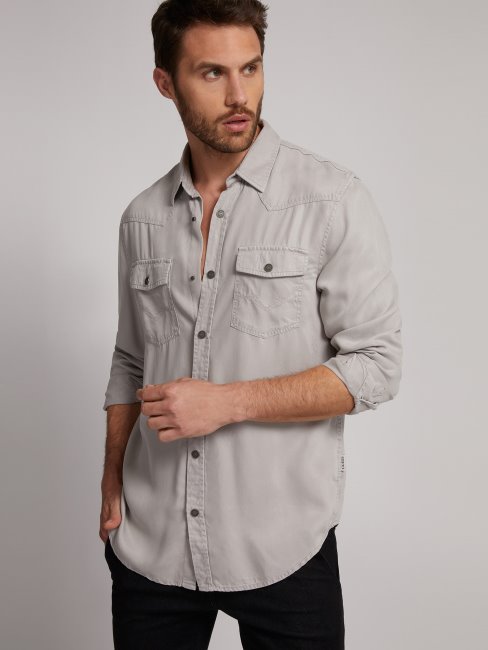 Chemise Slim Grise Guess