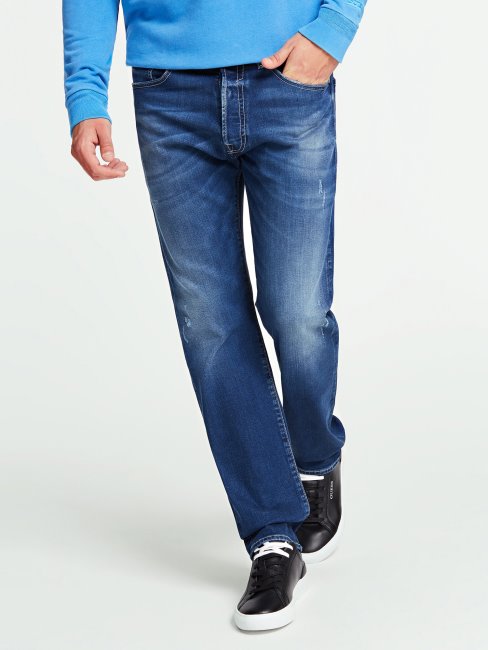 Guess Slim Fit Denim Pantalon Bleu Nouvelle Tendance