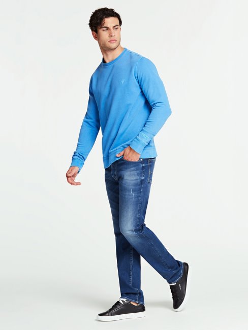 Guess Slim Fit Denim Pantalon Bleu Nouvelle Tendance
