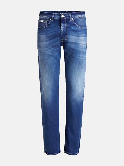 Guess Slim Fit Denim Pantalon Bleu Nouvelle Tendance