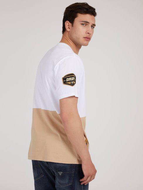 Tee Shirt Patch Guess Blanc Multi