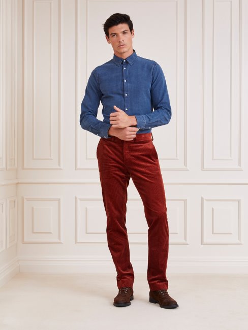 Chemise En Jean Coupe Slim Bleu Guess Marciano