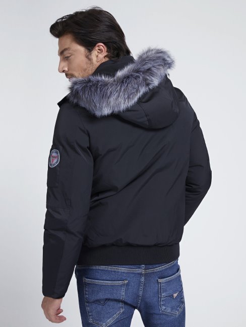 Doudoune à Capuche Guess Noir