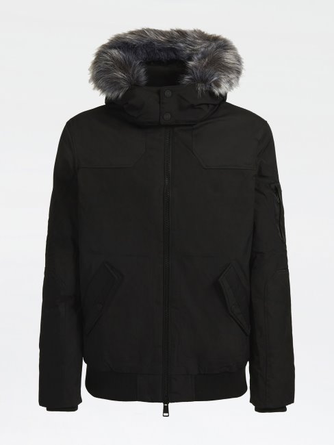 Doudoune à Capuche Guess Noir