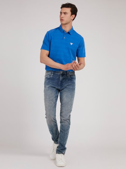 Guess Pantalon En Denim Coupé Super Skinny Bleu