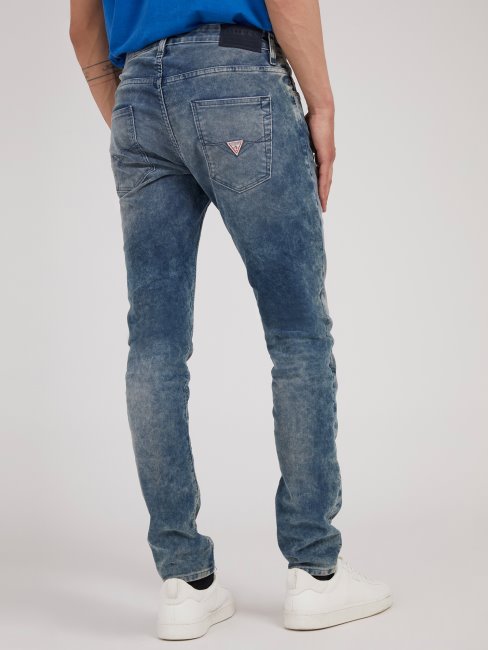 Guess Pantalon En Denim Coupé Super Skinny Bleu