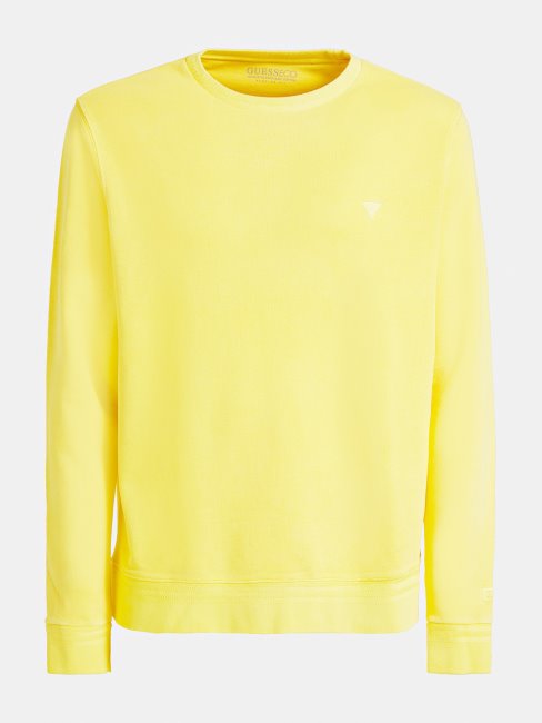 Sweat Coton Jaune Guess
