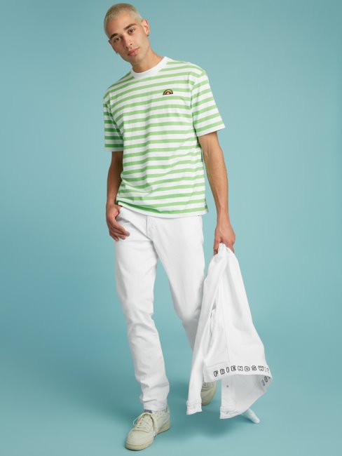 Tee Shirt Guess Vert Multi Rayures