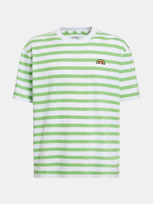 Tee Shirt Guess Vert Multi Rayures