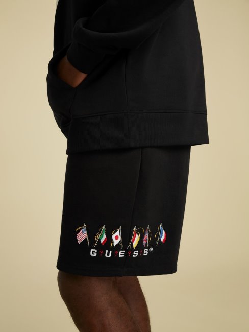 Short à Cordon Logo Noir Guess