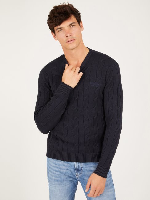 Pull Bleu à Torsades Multiples Guess