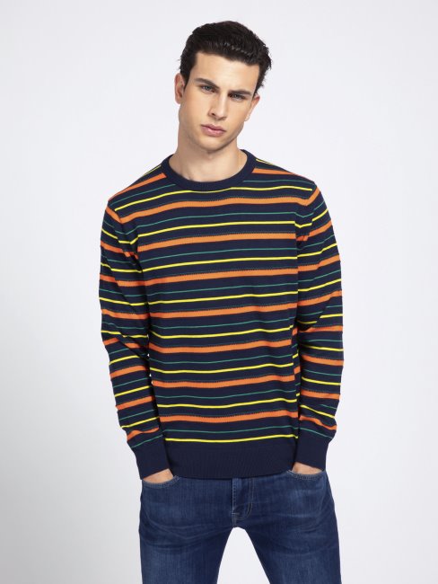 Nuances D'orange Pull En Coton Guess