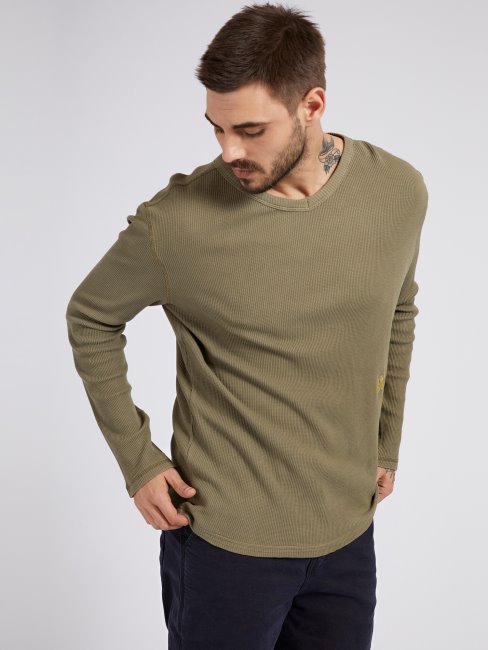 Pull Imprimé Devant Guess Vert