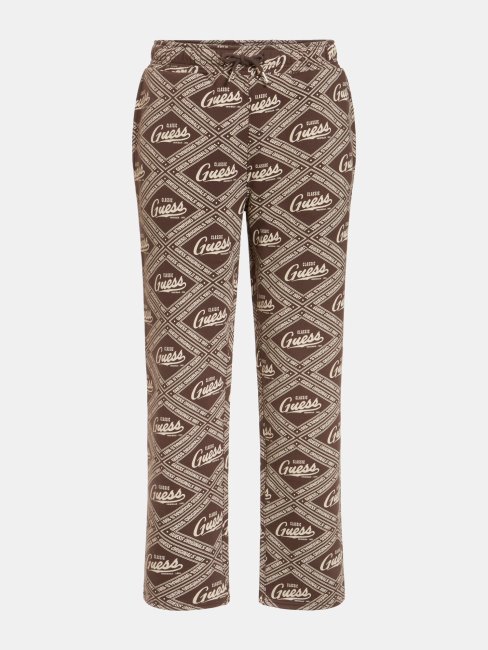 Pantalon De Survêtement à Logo All Over Guess Marron Multi