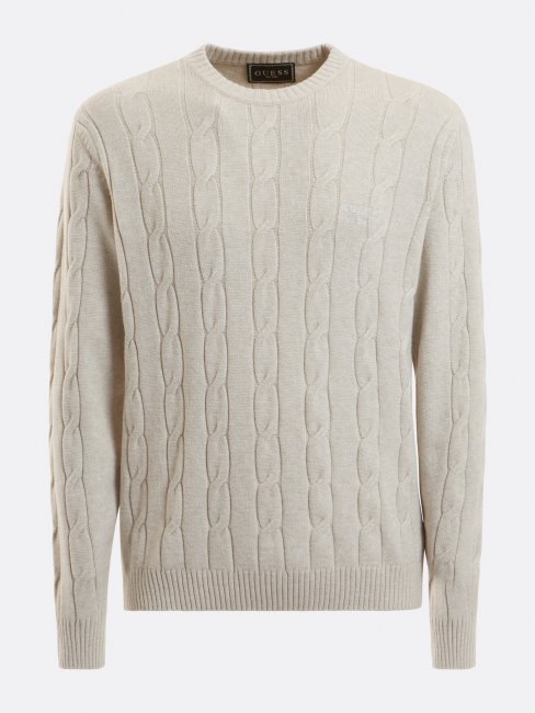 Pull Torsadé Gris Guess