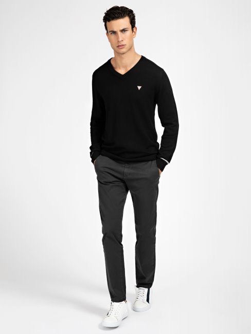 Pantalon Slim Noir Multi Guess