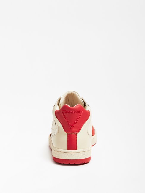 Sneaker Rouge Multi Pesaro En Cuir Véritable Guess