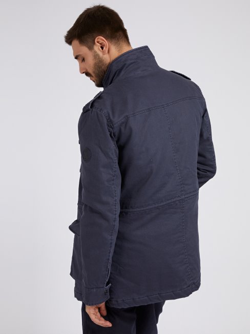 Doudoune Bleu Guess Poches Devant