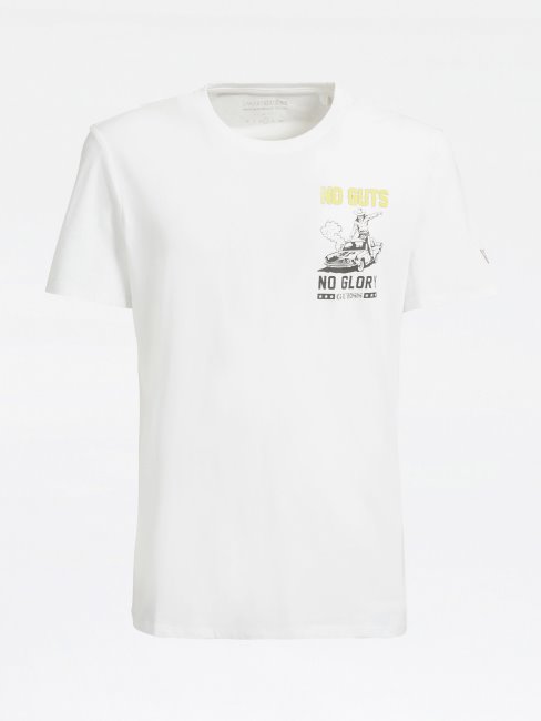 Tendance T-shirt Blanc Imprimé Sur Le Devant Guess New Trend