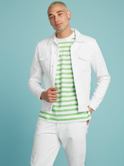 Veste En Jean Slim Blanche Guess