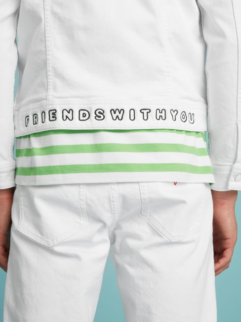 Veste En Jean Slim Blanche Guess