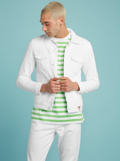 Veste En Jean Slim Blanche Guess