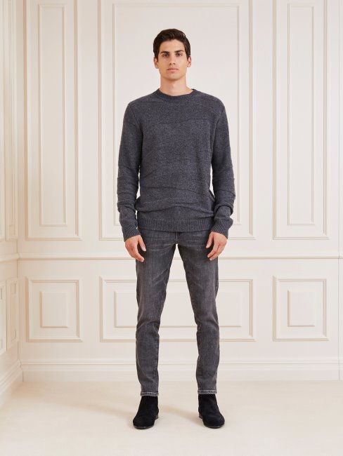 Pull En Laine Mélangée Marciano Marron Multi Guess